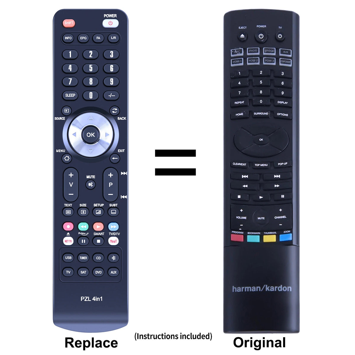 Replacement Remote Control For Harman Kardon BDS570 BDS270 BDS-570 BDS-270