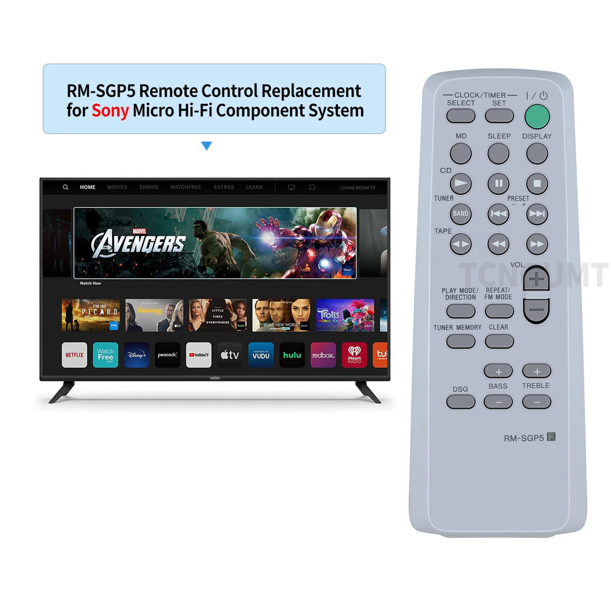 RM-SGP5 Remote Control For Sony Audio System CMT-EP313 CMT-EP414 CMT-GP5