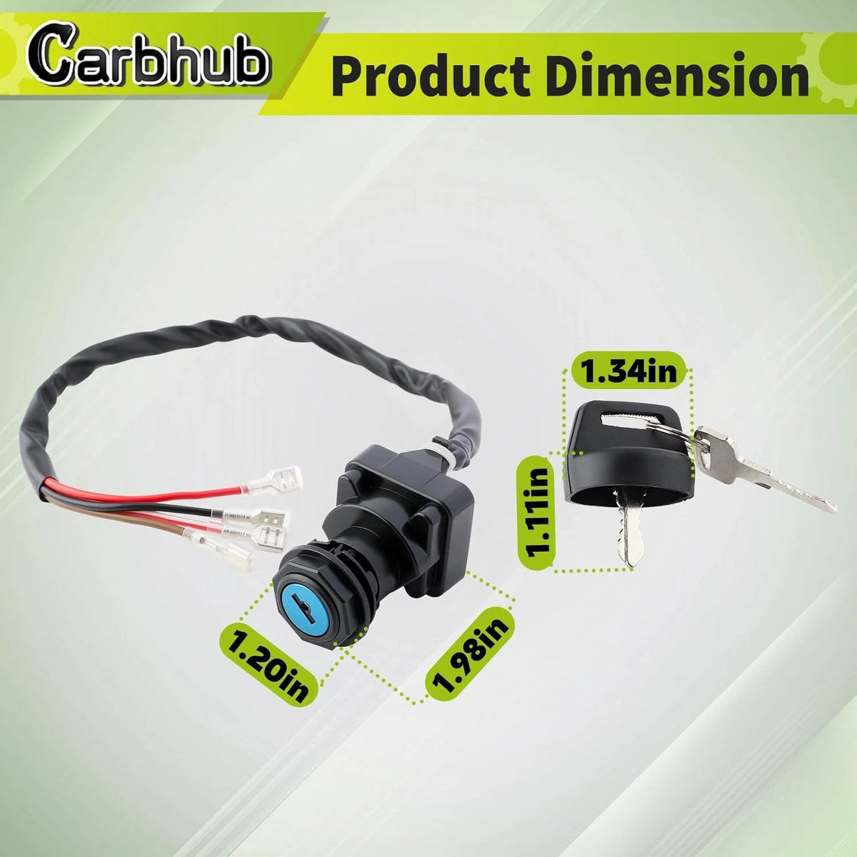 Carbhub Ignition Key Switch for Sportsman 335 500 4X4 Polaris Xpress 300...