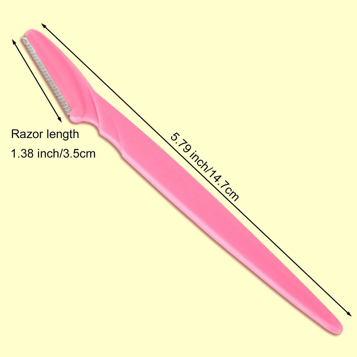 66 Eyebrow Razor and Face for 1 Count (Pack of 66), Rose,Yellow,Blue