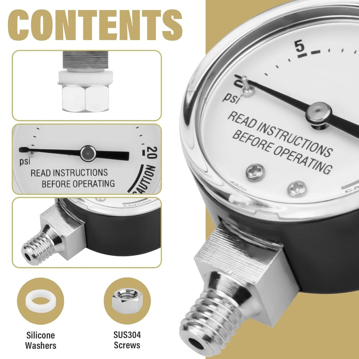 Pressure Cooker Steam Gauge 85772 Replacement for Presto 82237...