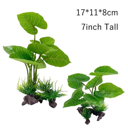 Smoothedo-Pets Fish Tank Decorations Aquarium zzzz-s, Mix-leaf-set-c