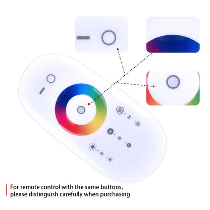 RGB LED Strip Light Remote Controller 2.4GHz RF Wireless Touch Screen DC12/24V