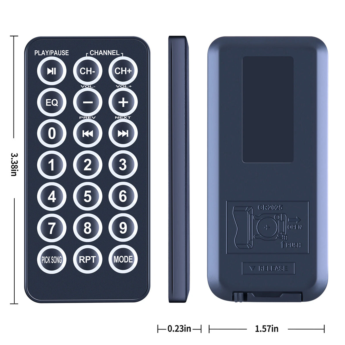 Remote Control For Pyle Bluetooth Powered Pro DJ PA Audio Speaker PPHP1537UB