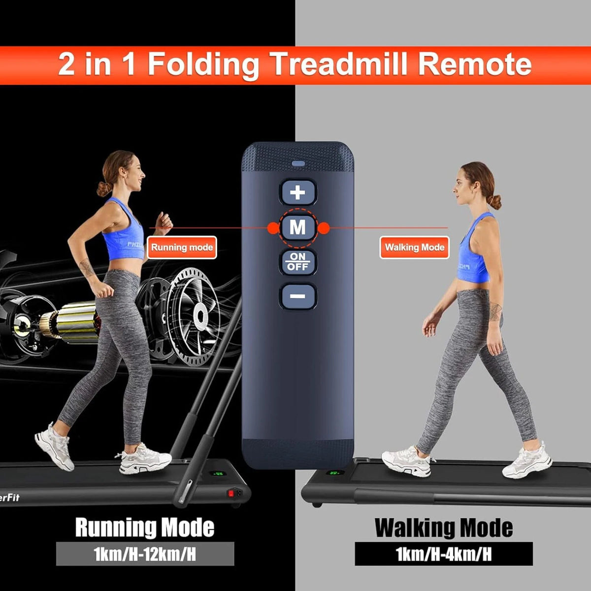 Remote For HOMEFITNESSCODE Walking Pad Treadmill T1, C1, S1, M55, Q2, Q2-1, S2-1