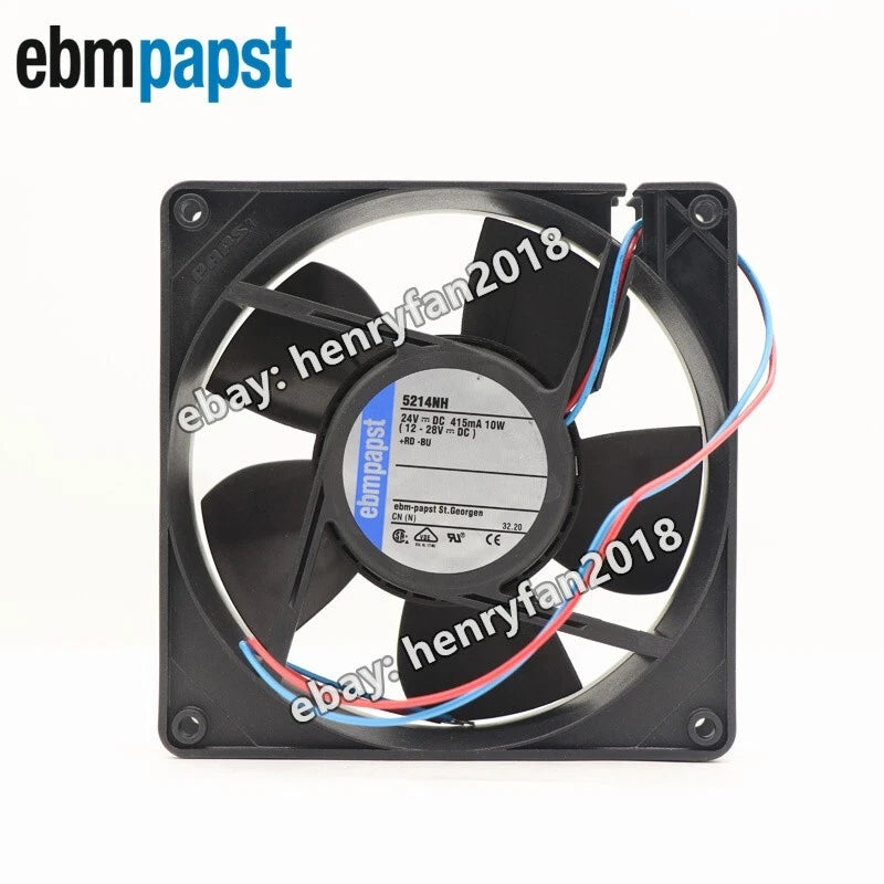 Ebmpapst 5214NH Axial Fan DC 24V 0.415A 10W 127*127*38MM 2-wire Cooling Fan