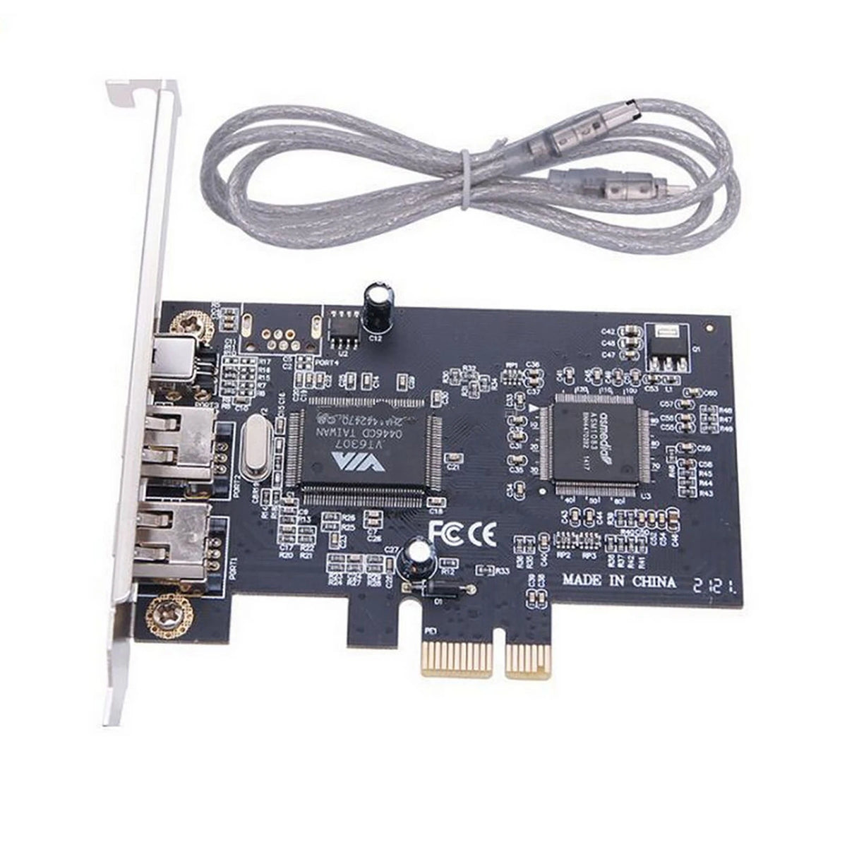 3 Ports 1394A Firewire Expansion Card Accessories With Low Profile Bracket