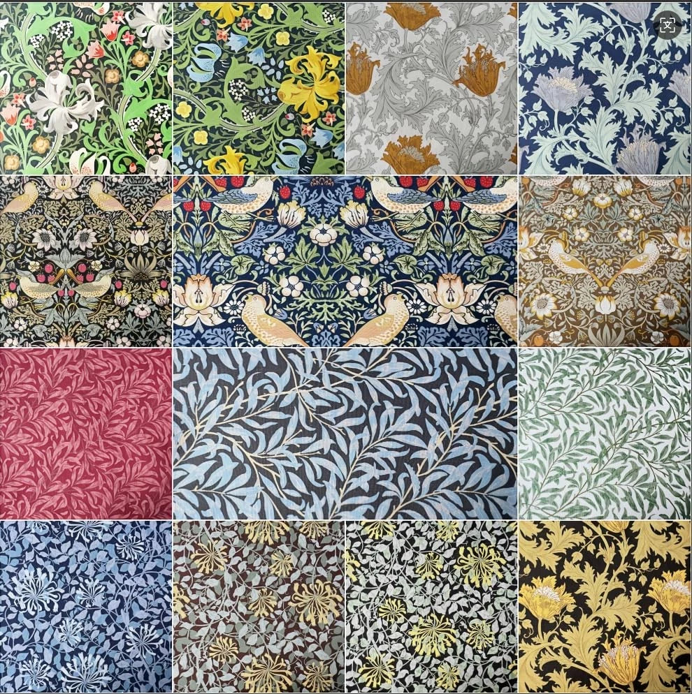 Retro Precut Fabric for Quilting 5 Inch Vintage Floral 5 inch, Green