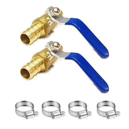 Brass Ball Valve 16mm Hose Barb for Industrial Use Fluid Gas Shut Off Valve