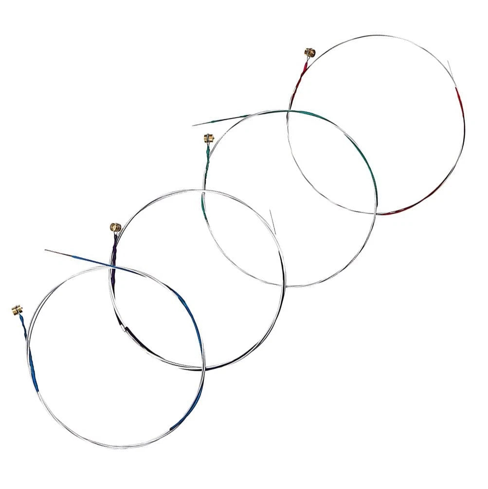 TUOREN 5 Packs of Violin Strings Full Set (G-D-A-E) 5 Pack, Transparent