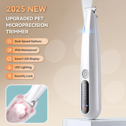 MOONEON 2026  Pet Precision Trimmer, Dog Paw White With Extra Blades