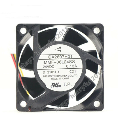 MELCO MMF-06L24SS-CX1 CA2607H01 24VDC 0.13A 60*60*25mm Inverter cooling fan