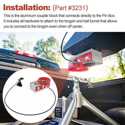 Ultimate 5th Wheel Connection Kingpin Coupler Block for Andersen Hitches