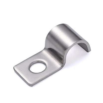 FamlTol One-Hole Mini Unilateral Pipe Clamps, Conduit 1/8"(3mm), Silver