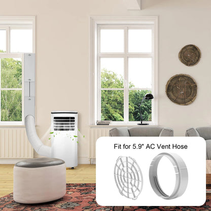 Dryer Vent Window Kit, Kit for Max 63" Grey
