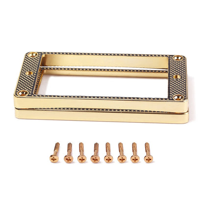 2X Guitar Gold Humbucker Pickup Rings Frames Fit For Les Paul SG ES DOT