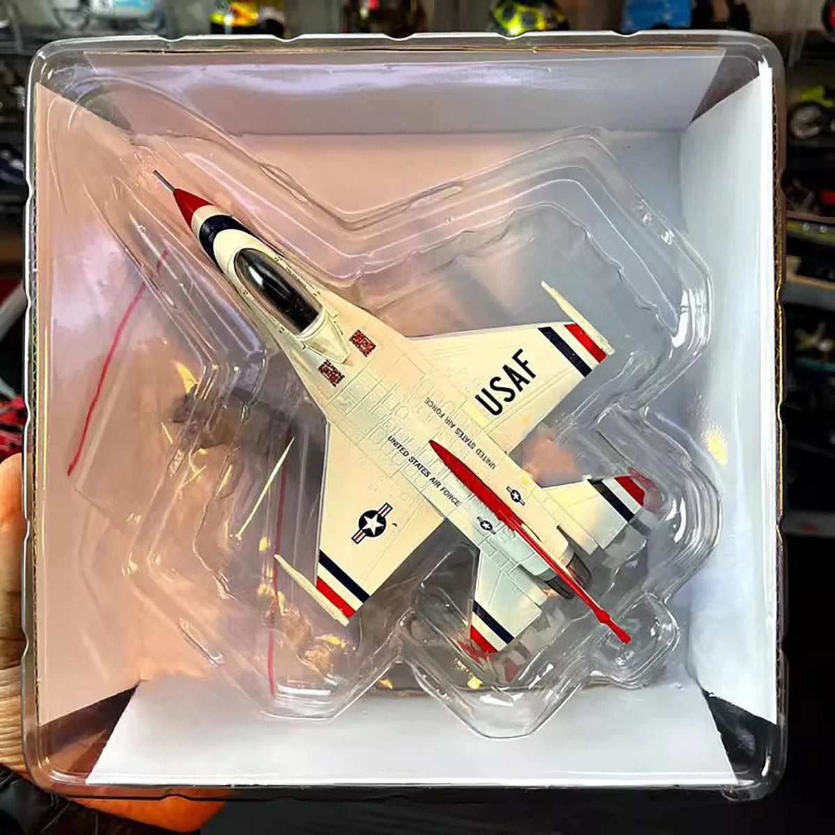 1/100 F-16 Fighting Falcon Thunderbirds Alloy Model 15.5cm Desk Top Gift