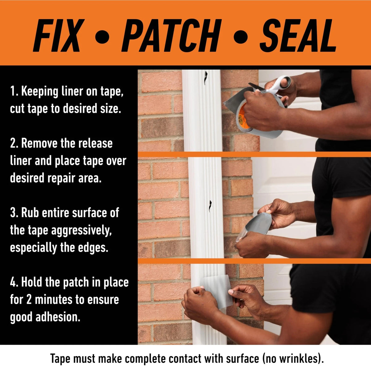 Gorilla Waterproof Patch & Seal Tape, Clear 4" x 8' 1 - Pack,