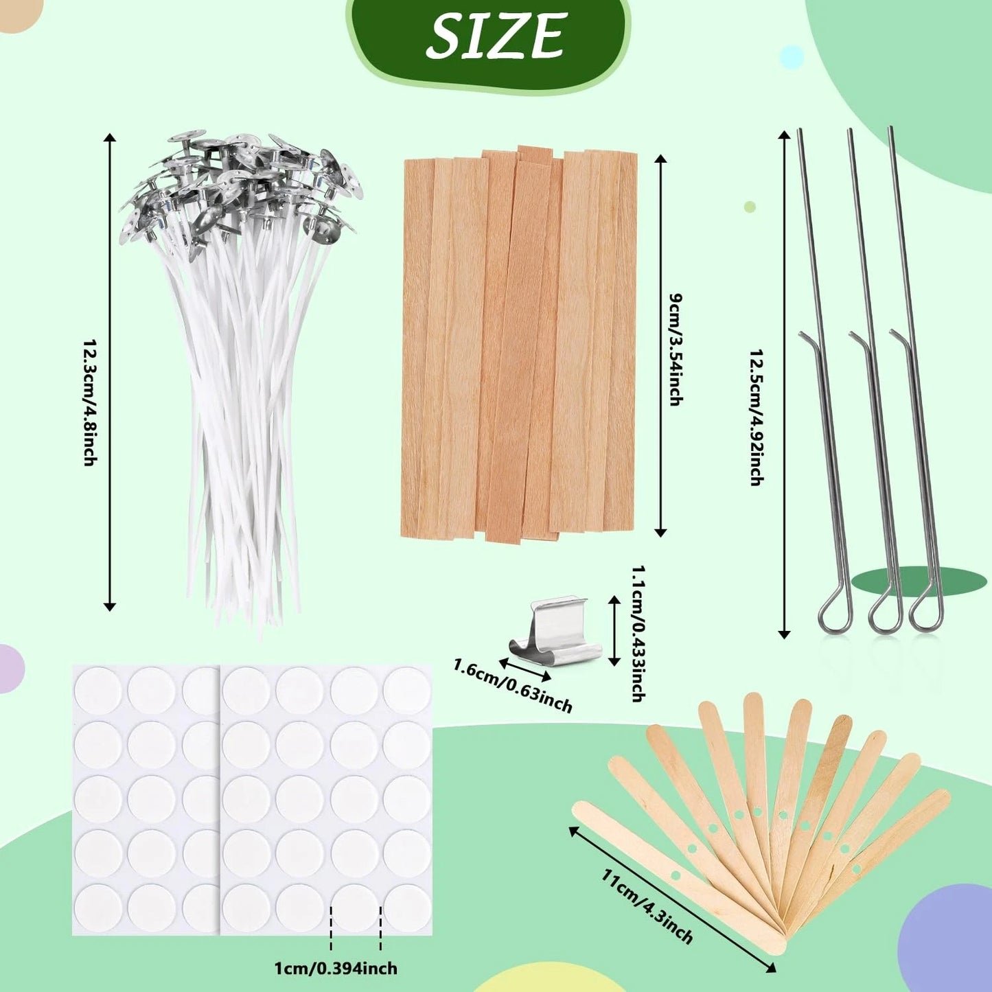 BlingFun Candle Making Supplies Kit - Natural Cotton & Pack of 6, Beige