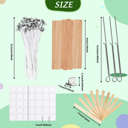 BlingFun Candle Making Supplies Kit - Natural Cotton & Pack of 6, Beige