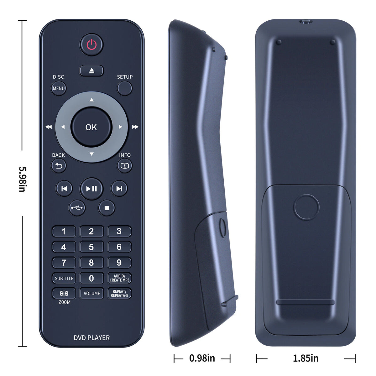 Remote Control For Philips DVP3520K DVP3560K DVP3962 DVP3980 DVP3982 DVD Player