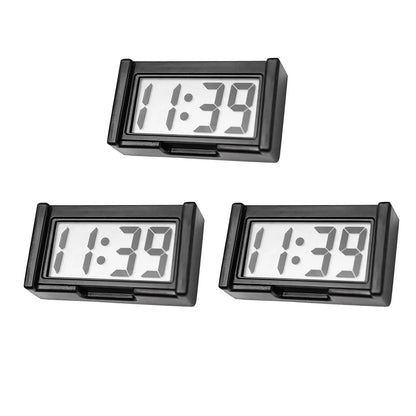 Durable 3 Pack Mini Digital Clock Small Adhesive Stick On Battery Operated Clock