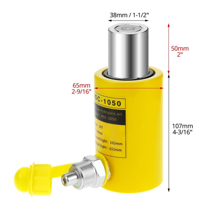 QWORK Hydraulic Cylinder Jack 10T 2" Stroke Porta Power Ram -...