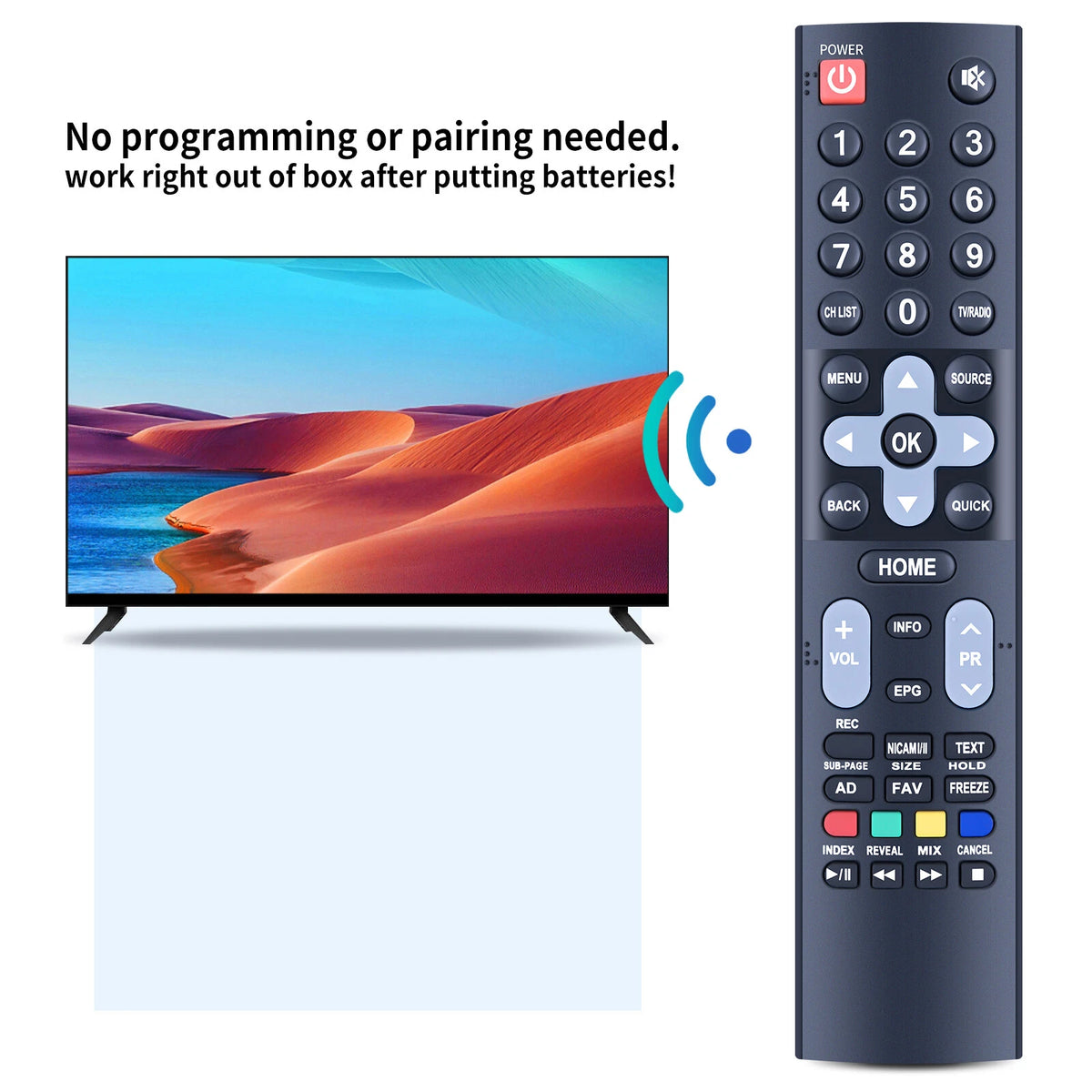 Remote Control For Horizont 32LE7511D,Hyundai H-LED32R505BS2S,StarWind TV