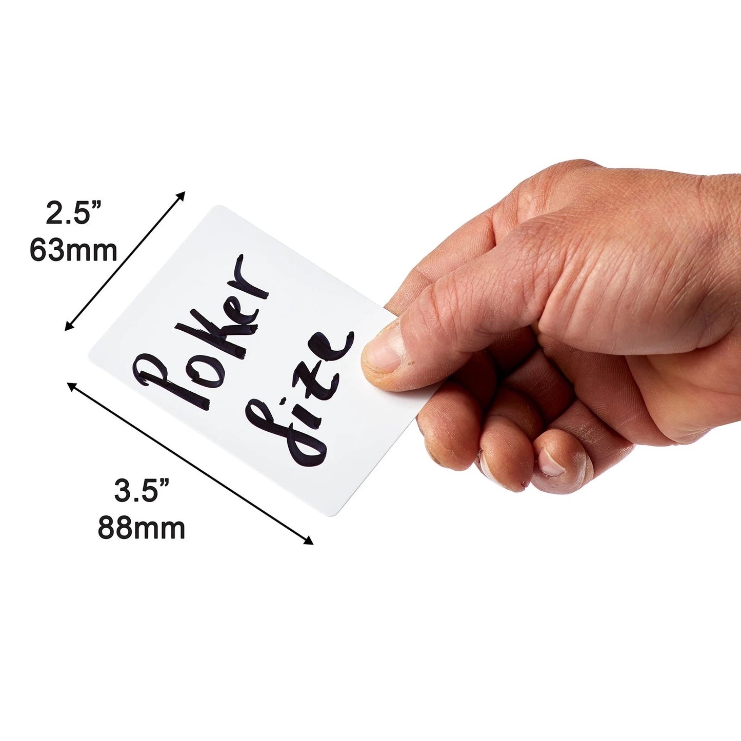 180 Blank Playing Cards, Poker Size 2.5" x 3.5" Matte Finish Large, White.