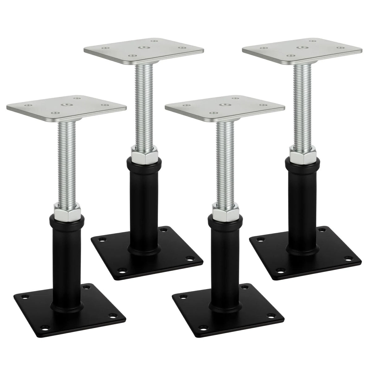 4 Pack House Jacks for Leveling, Screw Jack Adjustable Floor Post Black