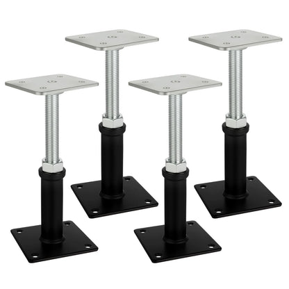 4 Pack House Jacks for Leveling, Screw Jack Adjustable Floor Post Black