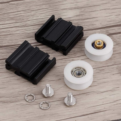 Greenhouse Door Wheel Replacement Kit, 22mm Halls Sliding black