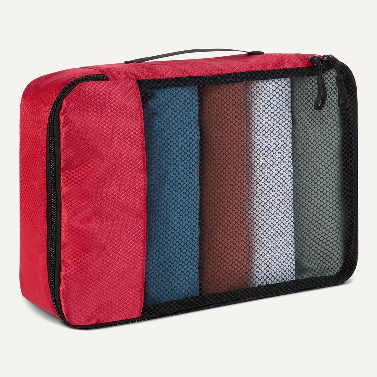 Amazon Essentials 4-Piece Packing Cubes Travel 2 x Large, 2 x Medium, Red
