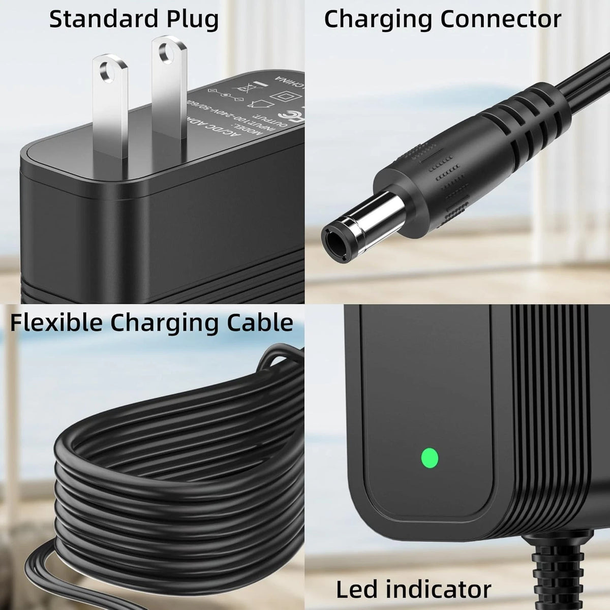 26V Charger for MOOSOO Cordless Vacuum Cleaner Power Cord Compatible with...