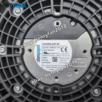 Ebmpapst Fan K3G250-AI27-05 230VAC 245W 1.33A 165W Cabient Cooling Fan