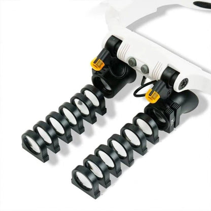 3-10X Adjustable LED Headband Magnifying Glasses Jeweler Watchmaker Repair Tool