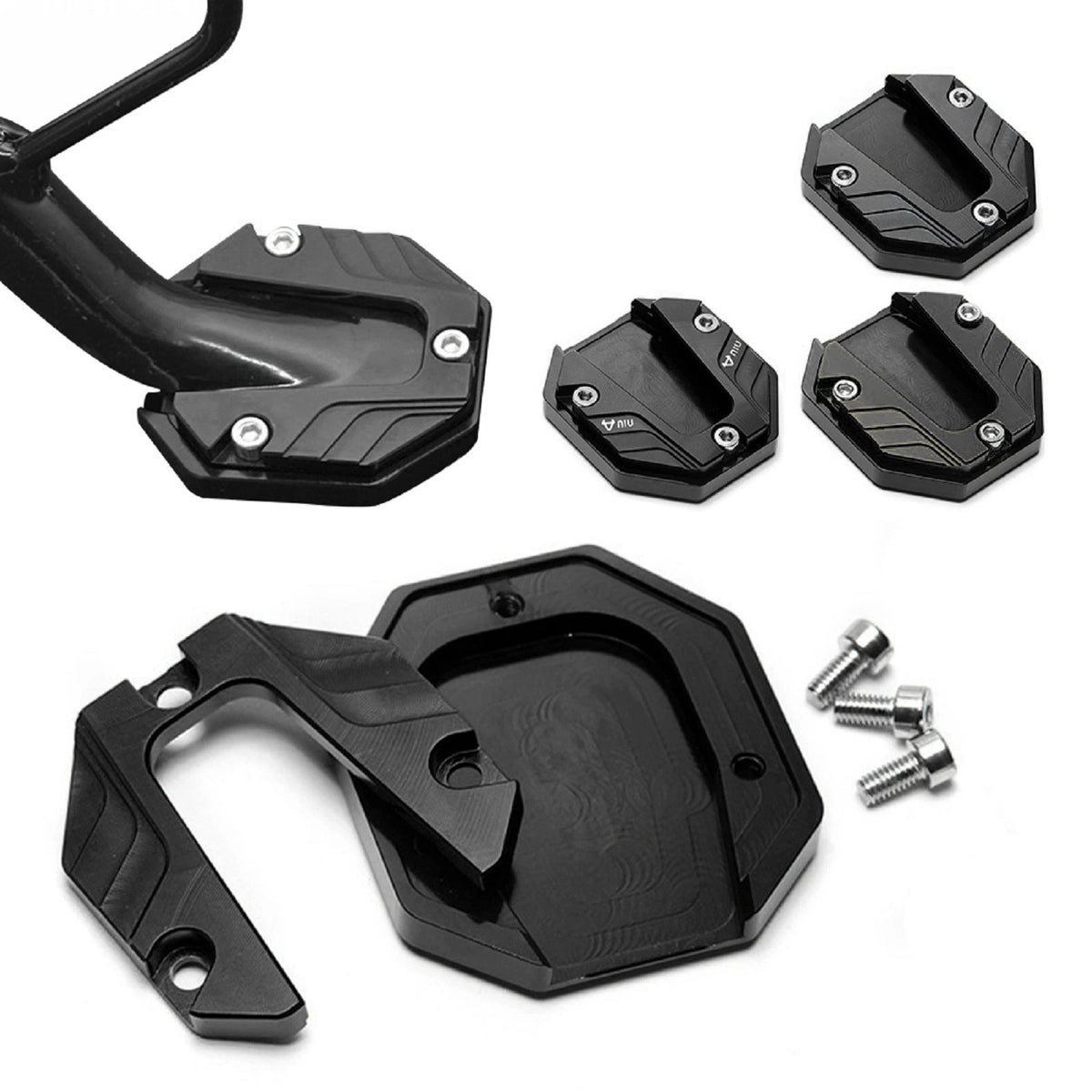 Motorcycle Kickstand Extender Foot Side Extension Pad Support Plate Anti-skid ff