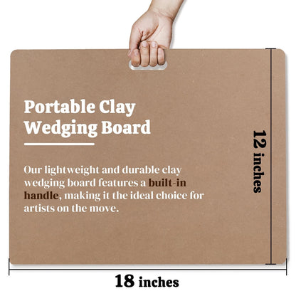 Calpalmy Clay Wedging Board with Convenient Built-in 18"x12" (9mm thick)