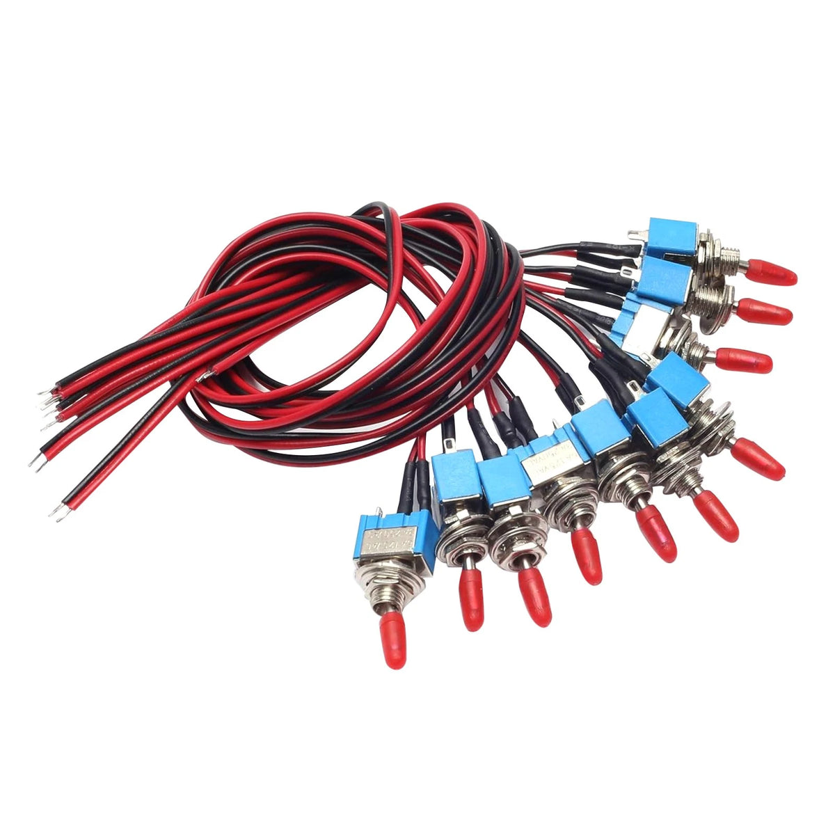 10* Professional Car Mini Toggle Switch With Pre-Wired For 6mm Mounting Hole