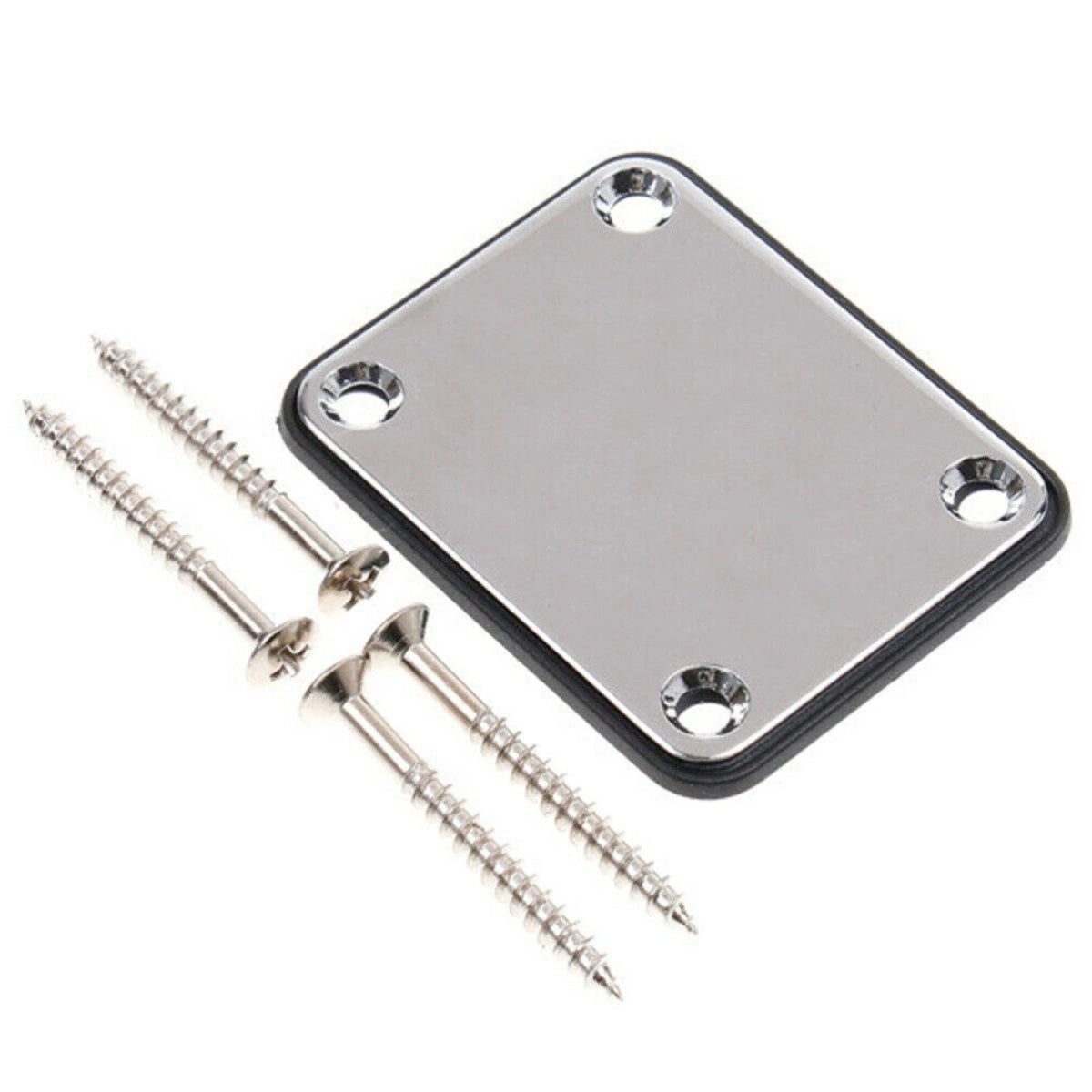 Silver Neck Plate w/ 4 Screws For Strat Tele LP SG Jazz Bass Electric Guitars jj