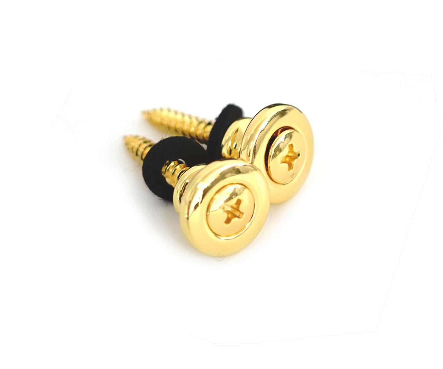 Guyker Strap Locks Buttons, (1 Pair) Zinc Alloy Security Straplock Quick Gold