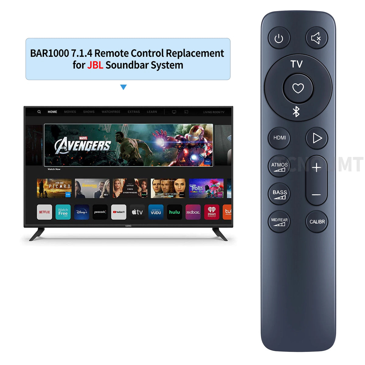 For JBL Soundbar Remote Control Fit For JBL Bar 1000 7.1.4 Channel Soundbar