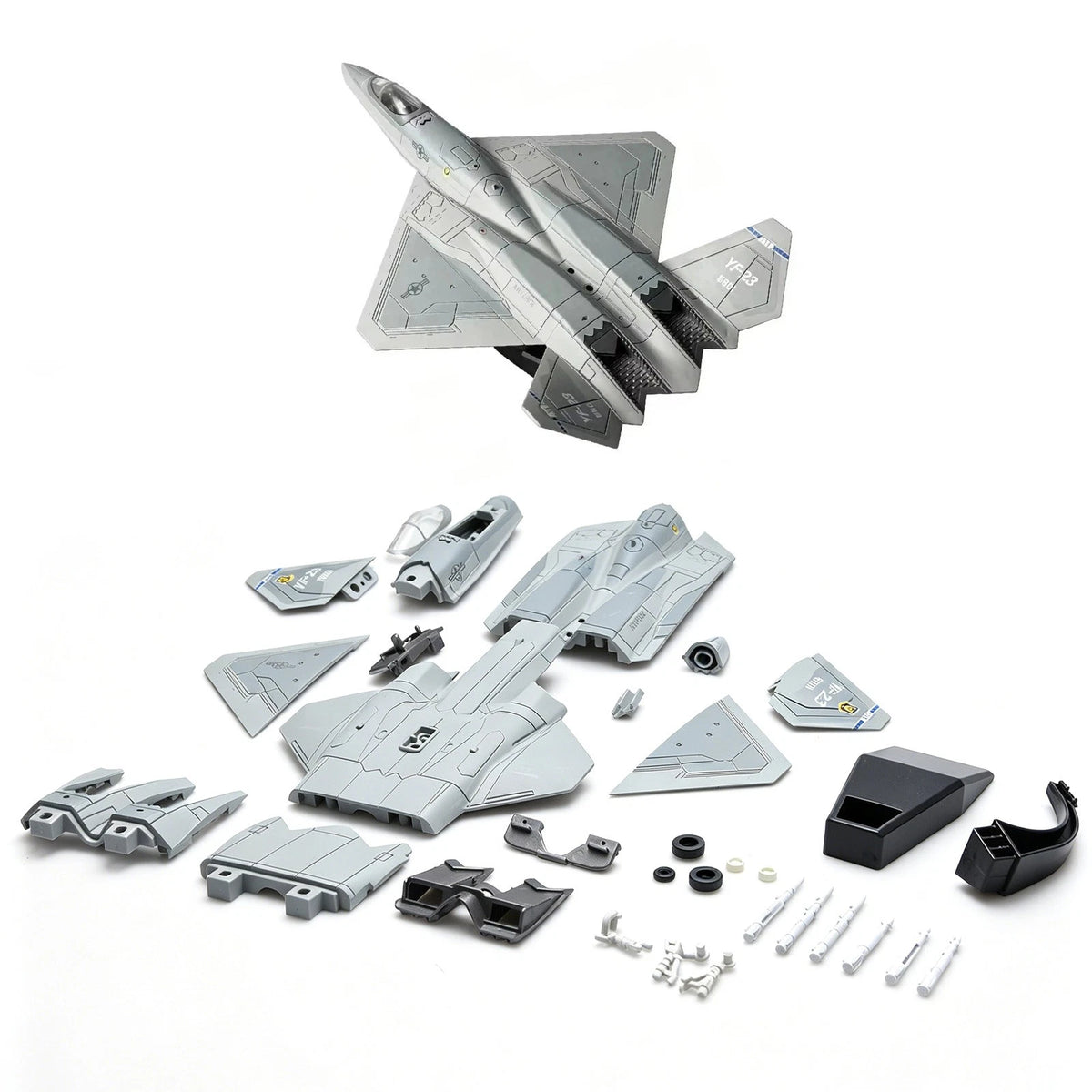 1:72 Scale YF-23 Stealth Fighter Building Blocks Kit, Durable ABS, Snap-Fit