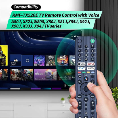 RMF-TX520E Voice Remote Control For Sony TV KD43X85J, KD50X85J. KD55X79J