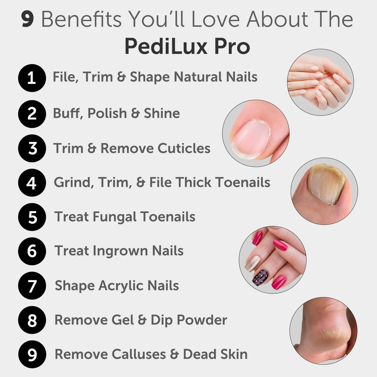 UTILYZE PediLux Pro Professional Manicure Pedicure Kit, 32 Piece Set, Black