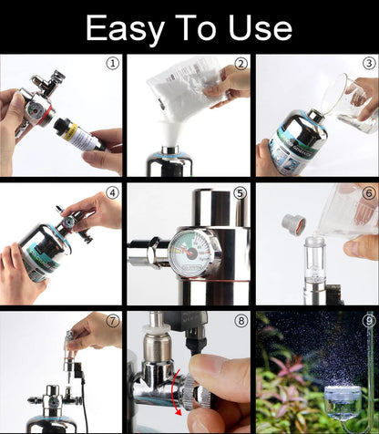 Clscea Aquarium CO2 Generator Kit Double Pressurization Enhanced G700S