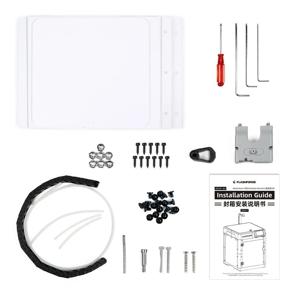FLASHFORGE 3D Printer AD5M Enclosure, Create Your Style, Dustproof and White