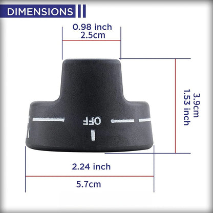 PB010129 Oven Thermostat Knob Black Compatible for Viking LVDSC365 VDSC365