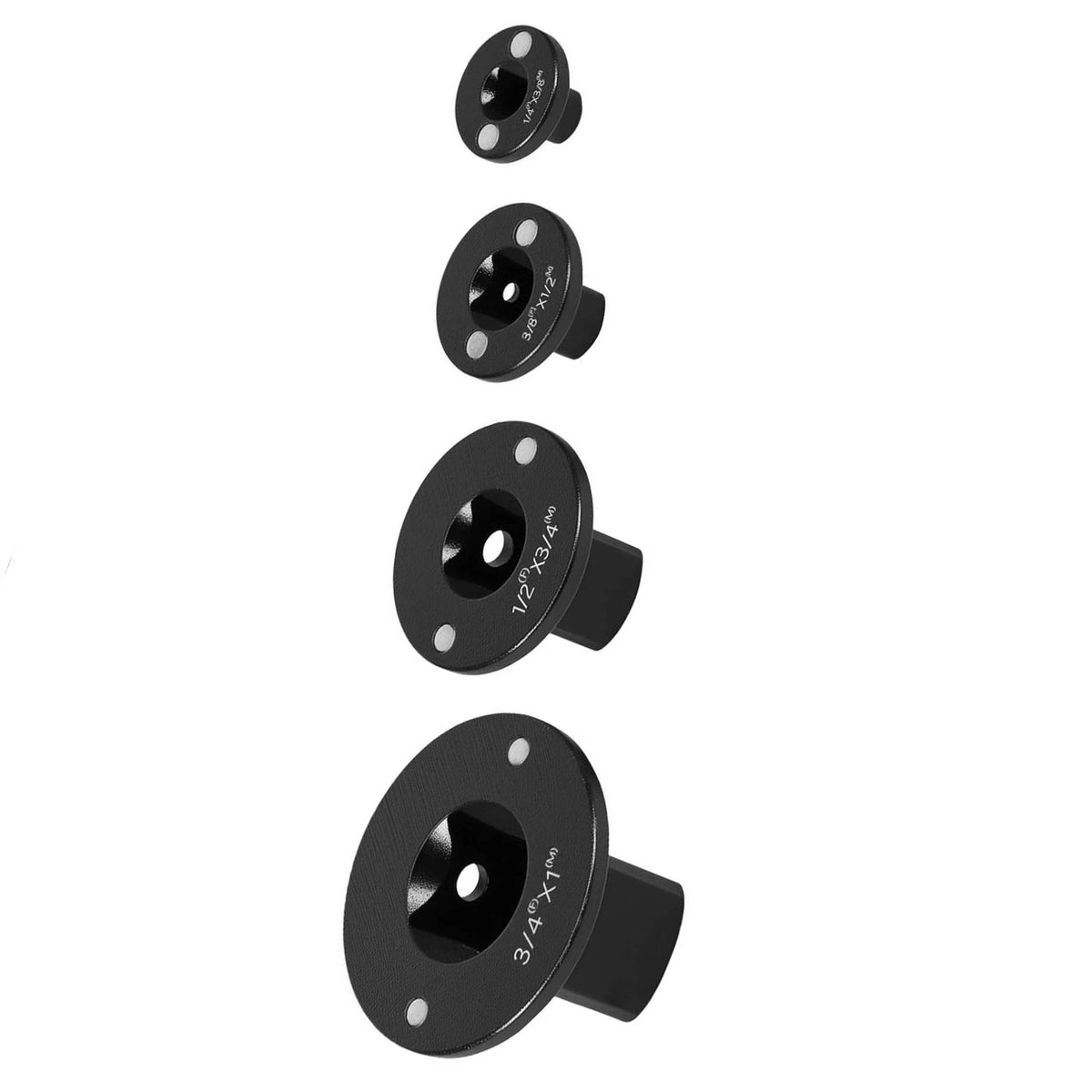 4Pcs Socket Adapter Kit for Impact Wrench Low Profile Magnetic 1/4 3/8 1/2 3/4
