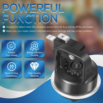 Bonbo FDXLWPS1930 Water Pressure Switch Only Replacement for Hayward black